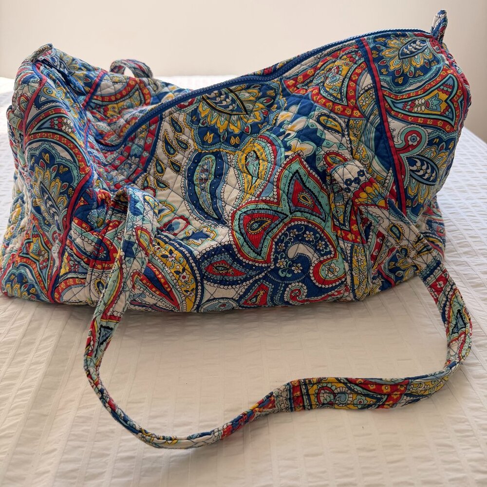 Vera Bradley Large Duffel Tote in Marina Paisley